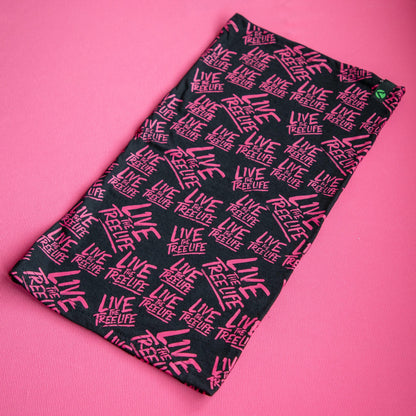 AT048 Neck Buff - Black And Pink - Arbortec Forestwear