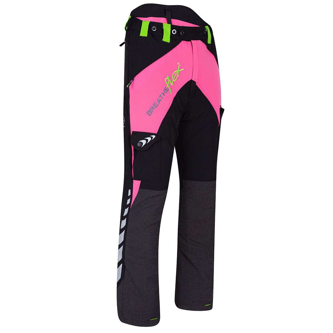 AT4050 Breatheflex Type C Class 1 Chainsaw Trousers - Pink - Arbortec Forestwear