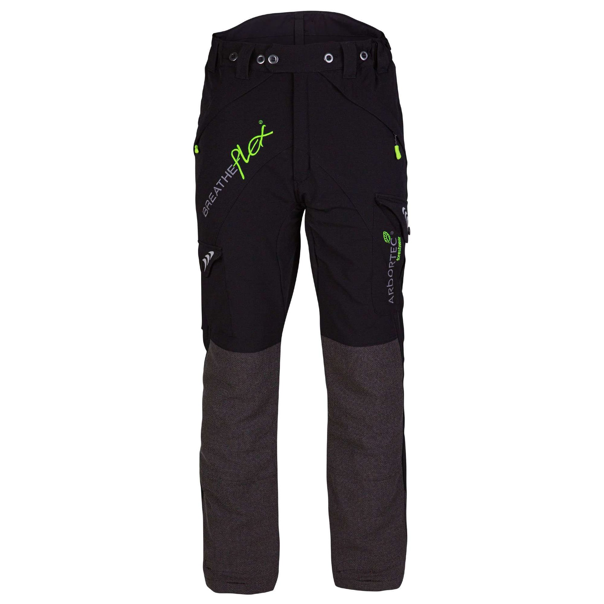 AT4010 Breatheflex Type A Class 1 Chainsaw Trousers - Black - Arbortec Forestwear