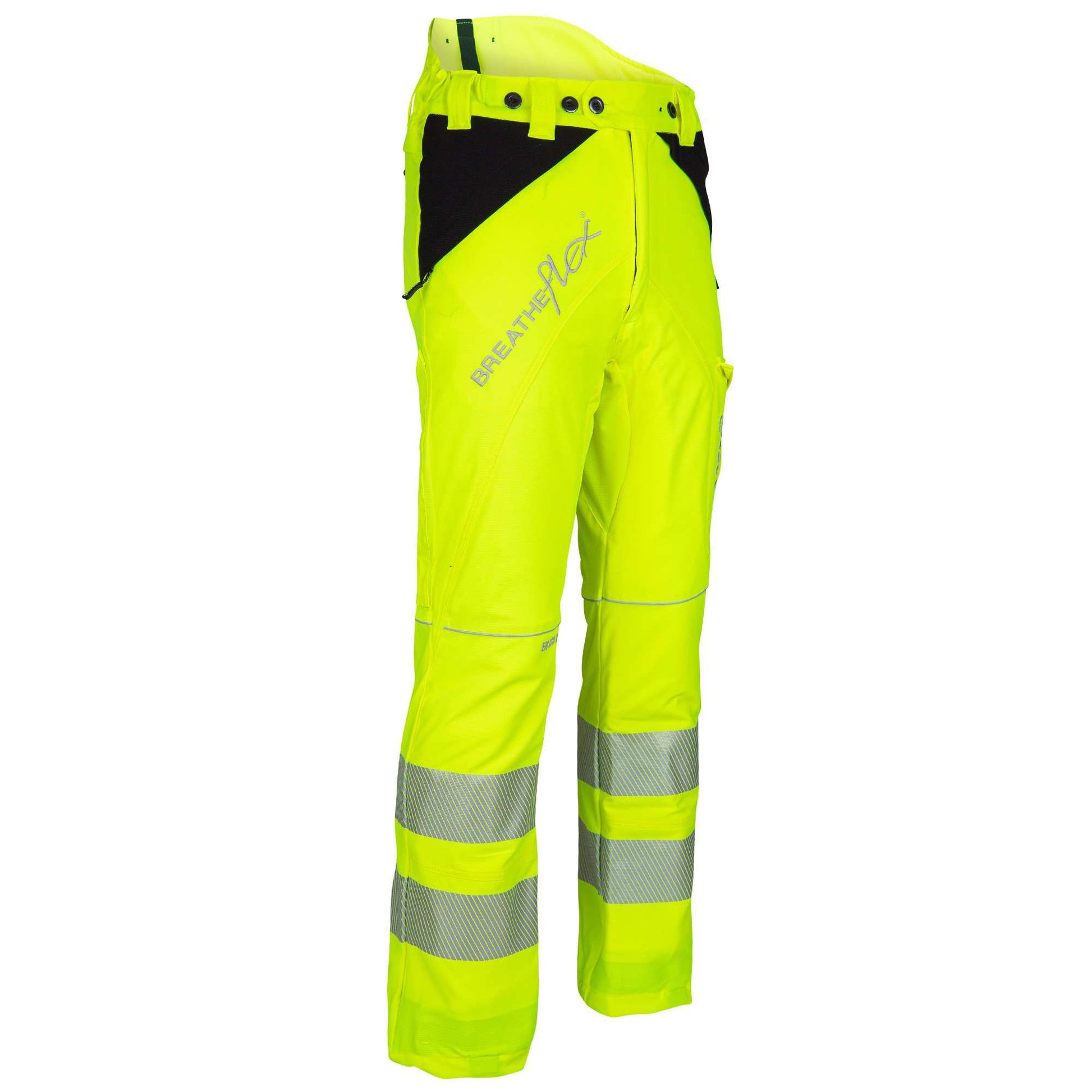 ATHV4010 Breatheflex Type A Class 1 Chainsaw Trousers - Hi-Viz Yellow - Arbortec Forestwear