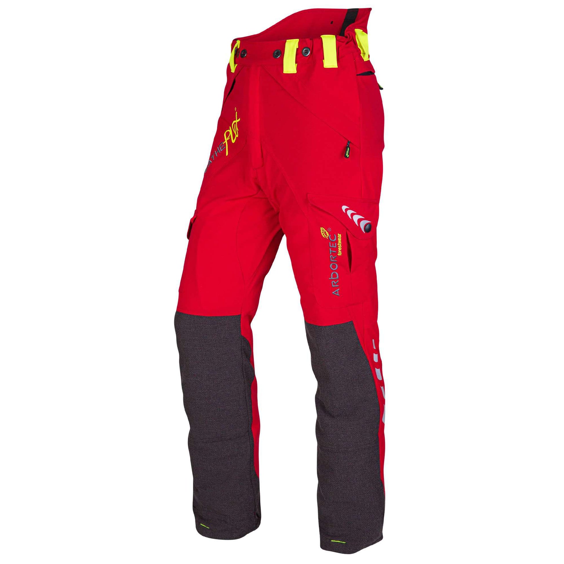 AT4050 Breatheflex Type C Class 1 Chainsaw Trousers - Red - Arbortec Forestwear