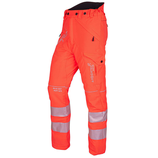 ATHV4010 Breatheflex Type A Class 1 Chainsaw Trousers - Hi-Vis Orange - Arbortec Forestwear