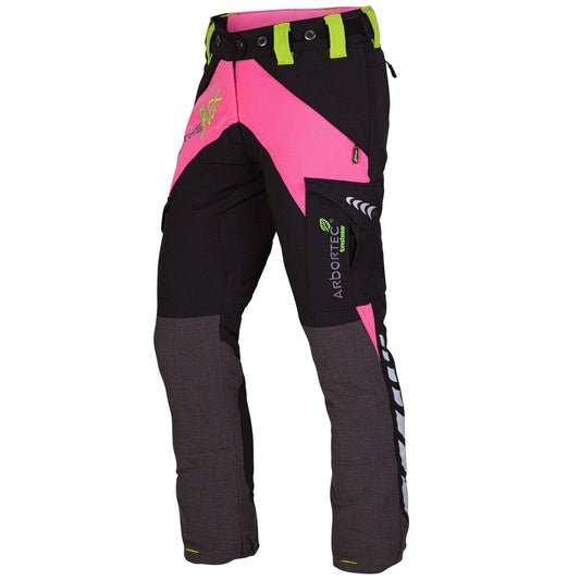 AT4050 Breatheflex Ladies Type C Class 1 Chainsaw Trousers - Pink - Arbortec Forestwear