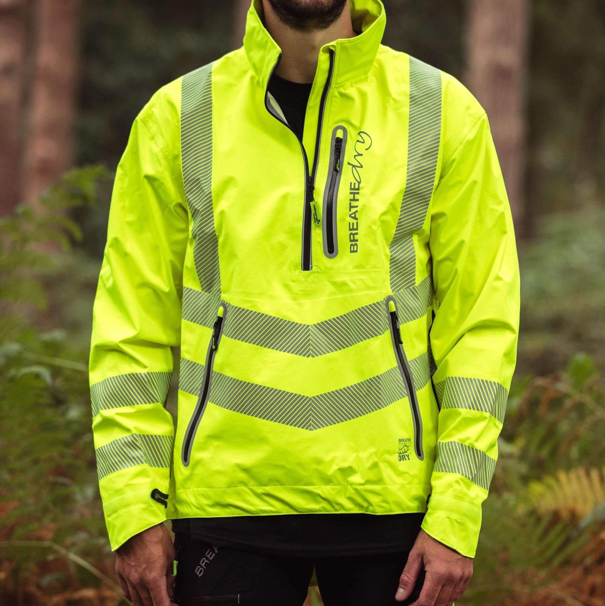 Arbortec BreatheDry® Waterproof Smock - Hi-Vis Yellow - ATHV4400 - Arbortec Forestwear