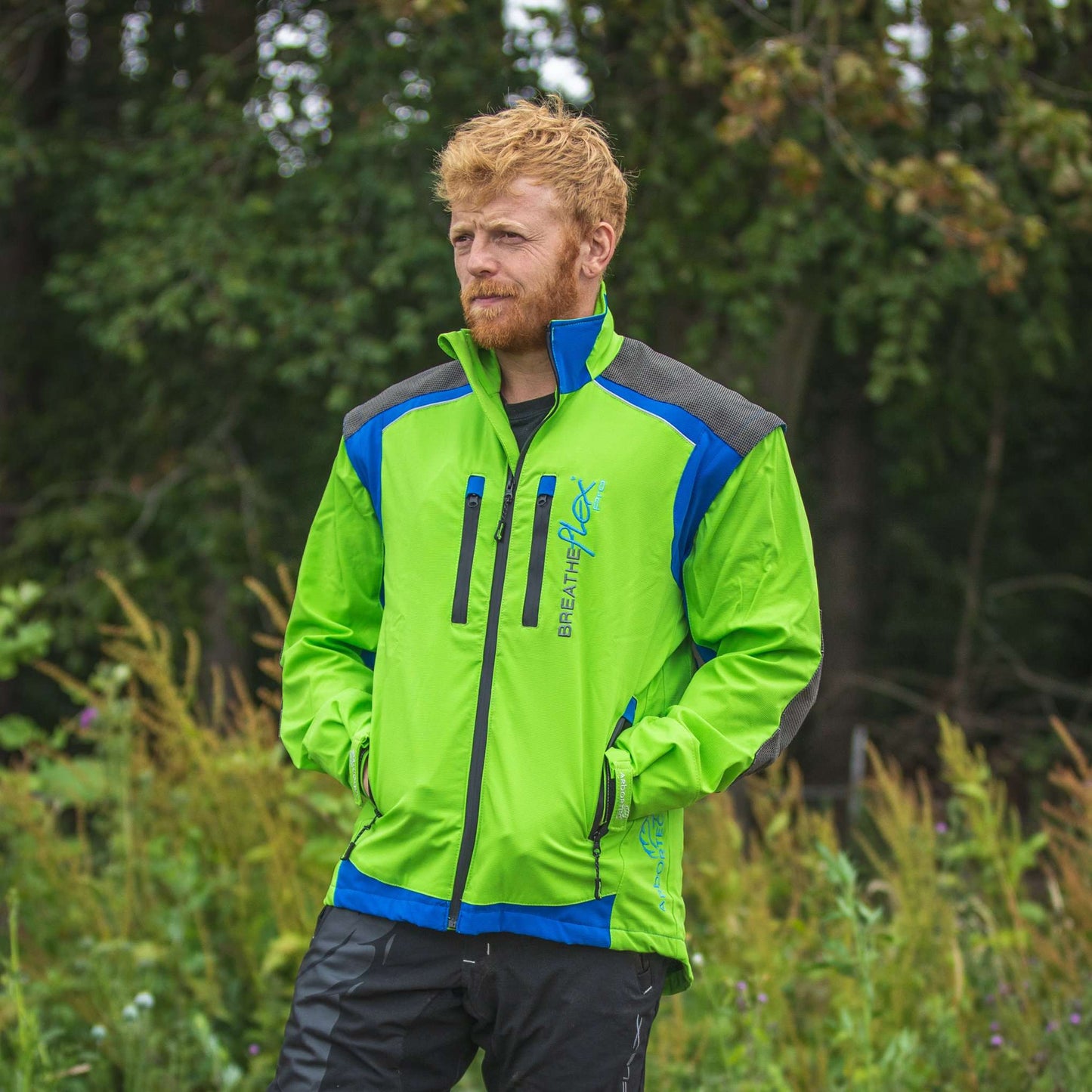 AT4100 Breatheflex Pro Work Jacket - Lime - Arbortec Forestwear