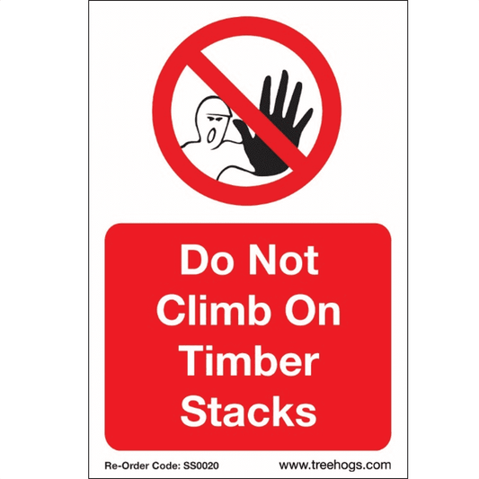 SS0020 Corex Safety Sign - Do Not Climb on Timber Stacks