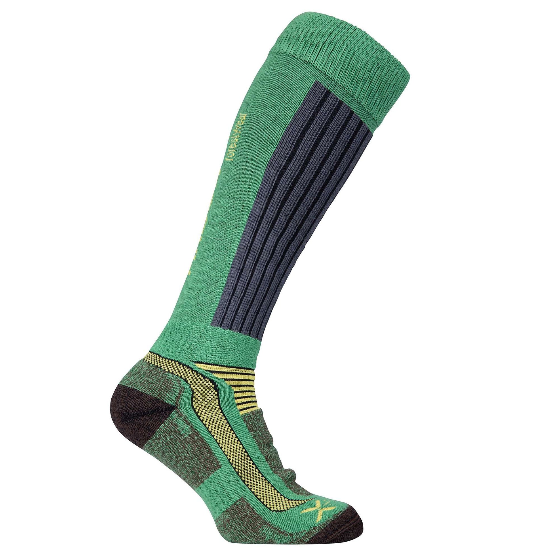 Xpert Hi Work Sock - Green / Grey