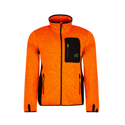 Kudu Plus Melange Zip Sweater Orange