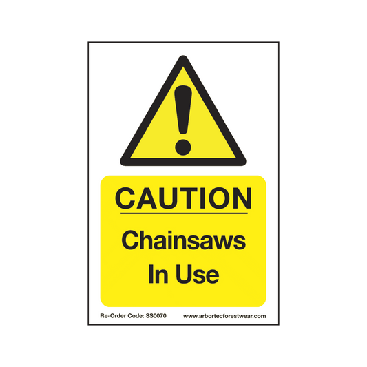 SS0070 Corex Safety Sign - Chainsaws In Use