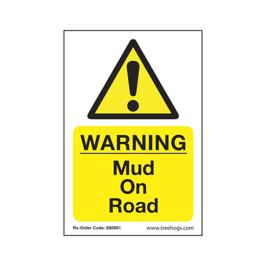 SS0051 Corex Safety Sign - Warning Mud On Road